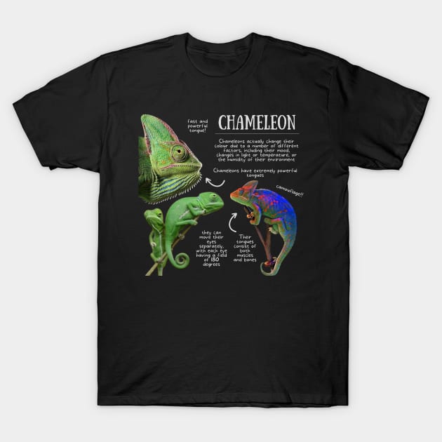 Animal Facts - Chameleon T-Shirt by Animal Facts and Trivias